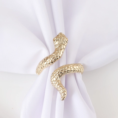 Snake Shape Napkin Rings Zinc Alloy Metal Electroplated Table Decor For Western Restaurant Hotel Party