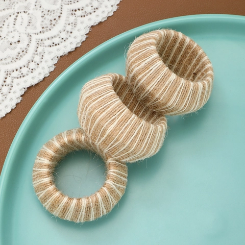 Ronds De Serviette En Corde De Jute Tissés À La Main Porte-Serviettes Tressés Rustiques Pour Mariage Banquet Hôtel Décoration De Table
