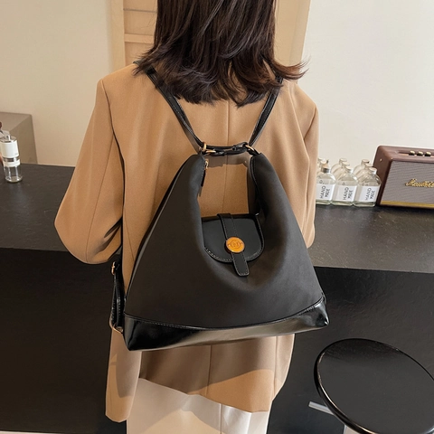 Sac À Dos Et Sac À Bandoulière Multifonctionnel Pour Femmes Vintage En Cuir PU Grande Capacité Sac À Main De Bureau