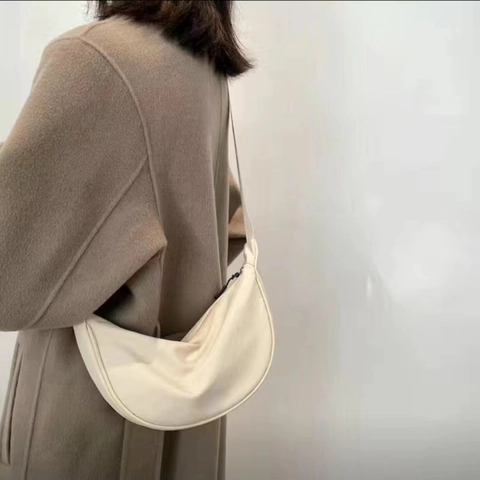 Borsa A Tracolla A Mezzaluna In Nylon Leggera Impermeabile Borsa A Spalla Con Tracolla Larga Regolabile Per Donna Quotidiana