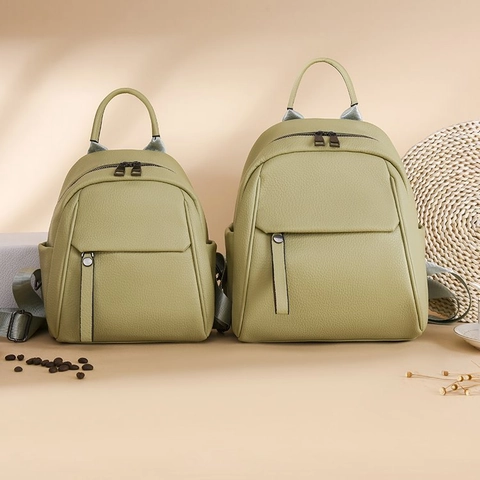 Zaino da Donna in Pelle PU alla Moda Urbano Semplice Texture Litchi Resistente all'Acqua Borsa da Viaggio Scuola Grande Piccola
