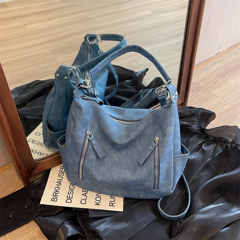 Dames Stedelijk Minimalistisch Hobo Schoudertas PU Leer Geplooid Slouchy Crossbody Tas Grote Capaciteit Tote Voor Dagelijks Gebruik