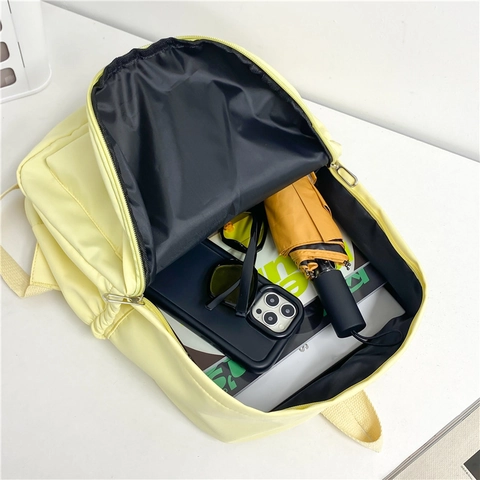Japanischer Stil Leichter Nylon Freizeit Rucksack Große Kapazität Schultasche Für Mittelschüler Und Gymnasiasten Atmungsaktiv Reise Daypack