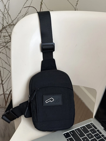 Borsa A Tracolla Minimalista In Nylon Leggero Tessuto Increspato Cinturino Regolabile Streetwear Borsa Spalla Porta Cellulare