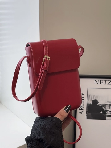 Damen Minimalistische Kunstleder Kleine Quadratische Umhängetasche Einfarbige Klappe Schultertasche Vertikale Handytasche Für Die Arbeit