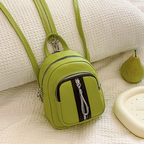 Damen Mini Mode Rucksack PU Leder Litschi Muster Kleine Schulter Umhängetasche Mit Herzanhänger Silberne Beschläge Lässige Reisetasche