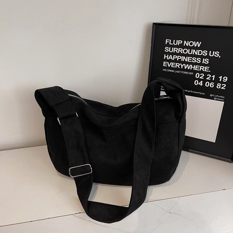 Bolso Hobo de Lona PU de Gran Capacidad para Mujer Color Sólido Minimalista Bolso de Hombro Cruzado para Trabajo Casual Moda Bolso de Mano