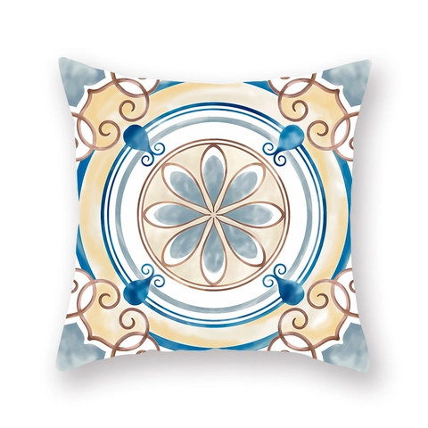 Dekorativer Kissenbezug Pfirsichhaut Polyester Verdeckter Reißverschluss Mandala Böhmisch Ethnisch Retro Geometrisch Wurfkissenbezug