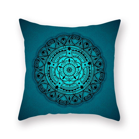 Ethnic Mandala Peach Skin Velvet Pillowcase Bohemian Geometric Elephant Cactus Cushion Cover For Home Sofa Car Decor