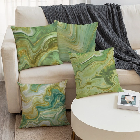 Dekorative Kissenhülle Marmordruck Polyester Modern Kissenbezug Für Sofa Heimdeko Geometrisch Abstrakt