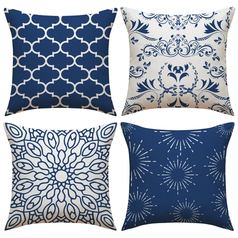 Decoratieve Kussenhoes Linnen Ademend Kussensloop Marokkaans Mandala Geometrische Print Bank Home Decor Stijl