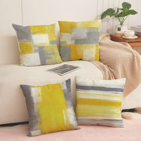 Modern Abstract Oil Painting Style Throw Pillow Cover Polyester Decorative Cushion Case For Sofa Living Room Home Decor