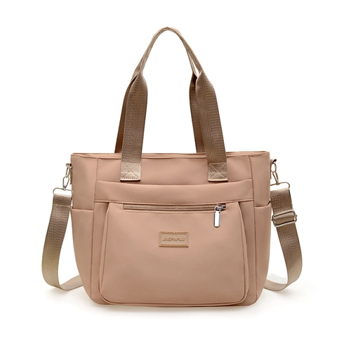 Sac À Épaule Femme Grande Capacité Nylon Imperméable Cabas Multi Poches Voyage Travail Sac Bandoulière Main Sangle Réglable
