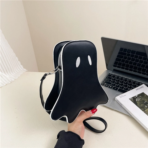 Geest Vorm Cartoon PU Leer Crossbody Tas Schattige Kleine Schoudertas Voor Vrouwen Halloween Feest Mode Tas