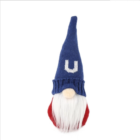 Ornamenti Gnomo Giorno Indipendenza USA Patriotico Rosso Bianco Blu Maglia Bambola Senza Volto Con Lettere USA Stella per Festa 4 Luglio Decorazione Casa