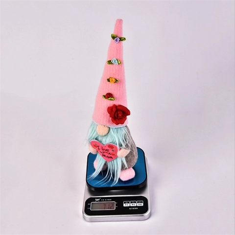 Mother's Day Gnome Plush Faceless Doll Pink Pointed Hat Floral Decor Heart Ornament For Mom Gift Home Table Decoration