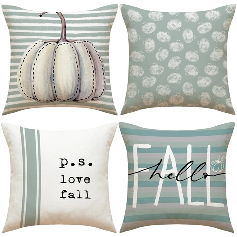 Pompoen Linnen Kussensloop Voor Herfst Thanksgiving Woondecoratie Rustieke Herfst Thema Kussenhoes Voor Sofa Woonkamer
