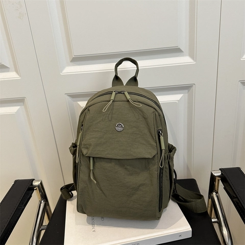 Damen Leichter Nylon Rucksack Japanisch Minimalistisch Lässig Streetwear Reise Umhängetasche Mit Doppelten Schultergurten Mode Tasche
