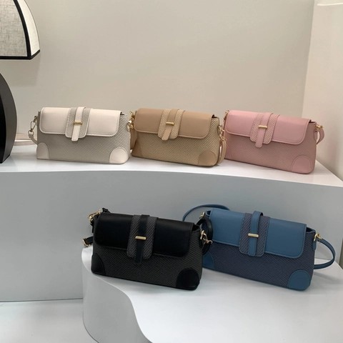 Borsa Quadrata da Donna in Pelle PU Patchwork con Trama Intrecciata Borsa a Tracolla Moda 2025 Estate Casual Quotidiana