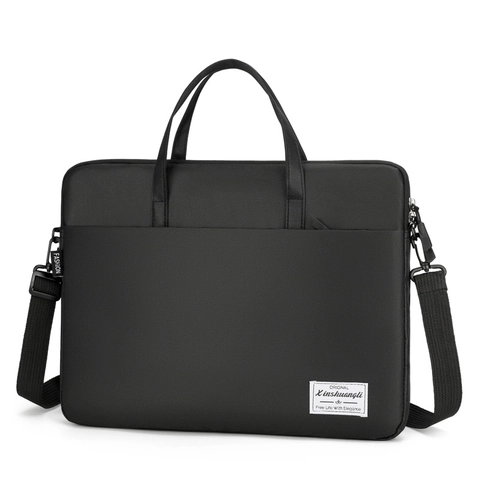 Professionelle Wasserdichte Laptoptasche Schlanke Business Aktentasche Handtasche Mit Trolley-Gurt Multi-Fach Pendler Tasche