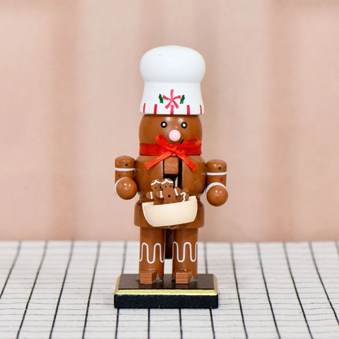 16cm Weihnachten Holz Nussknacker Ornament Festliche Pinguin Weihnachtsmann Lebkuchen Schneemann Puppe Für Holiday Home Decoration Geschenk