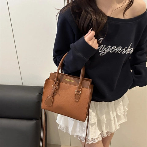 Bolso Bandolera Mujer Cuero PU Patrón Lichi Color Contraste Bolso De Mano Moda Bolso Hombro Chic Casual