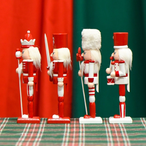 Traditionelle Nussknacker Soldaten Ornamente Aus Holz Festliche Weihnachtsdeko Handbemalte Dekofiguren