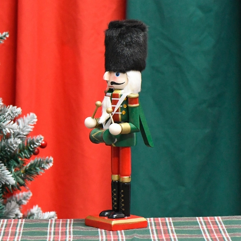 Schiaccianoci Di Natale Soldato Tamburino Statuina In Legno Dipinto Decorazione Da Tavolo Regalo Festivo