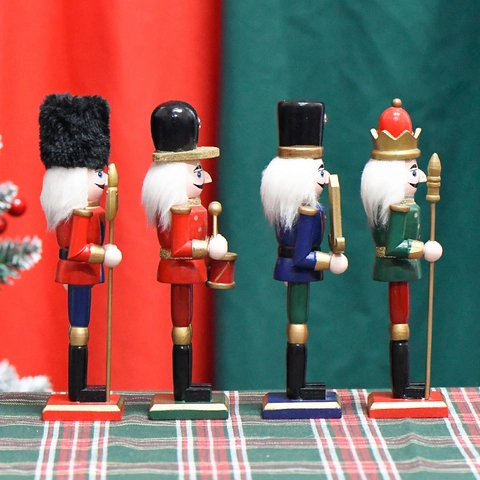 Ornamenti Soldato Schiaccianoci In Legno Dipinti A Mano Decorazione Natalizia Statuina Da Tavolo Regalo Festivo