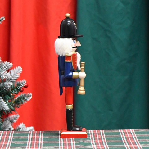 Casse-Noisette Classique en Bois Soldat Marionnette Ornement Peint à la Main Figurine Vintage pour Décoration Maison Noël