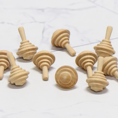 DIY Natural Unfinished Wood Spinning Top Toy For Kids Hand-Crank Educational Arts Crafts Painting Material Home Decor