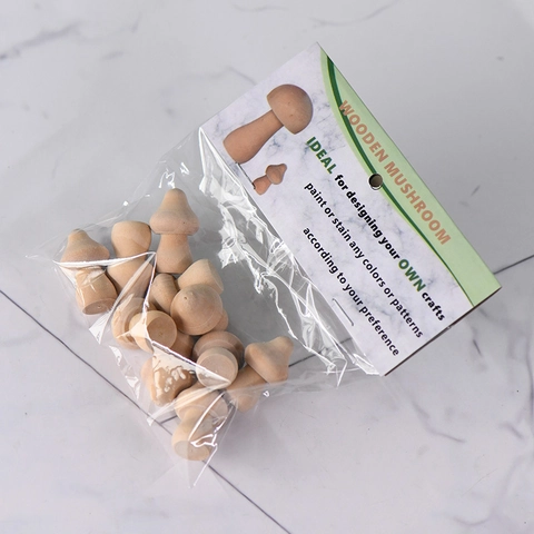 Setas de Madera Natural sin Pintar DIY Artesanía Arte Decoración Mesa Hogar Madera de Loto Pulida Juguetes Educativos