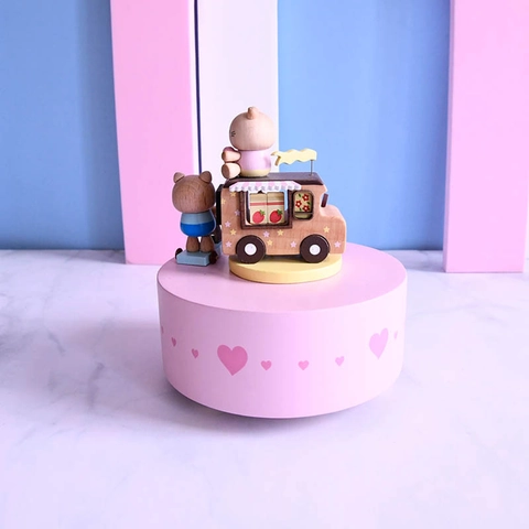 Handgemaakte Houten Muziekdoos Mechanische Carrousel Beukenhouten Muziekdozen Voor Kerstmis Verjaardag Cadeau Woondecoratie