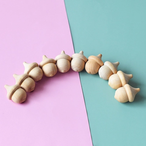 Unfinished Wood Peg Dolls Natural Solid Wood People Trees Shapes For DIY Craft Painting Montessori Educational Ornaments