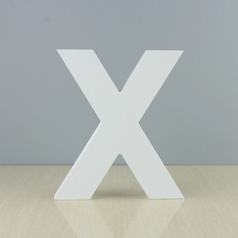 White Wooden English Letter Decorative Ornament MDF Capital Letter Sculpture For Home Office Wedding Party Table Desktop Decor