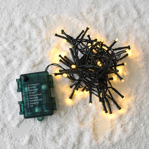 LED Lichterkette Warmweiß Wasserdicht Fernbedienung Batteriebetrieben Mehrere Modi Dekolicht Für Weihnachtsbaum Garten Outdoor Party Hochzeit
