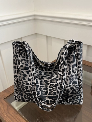 Leopard Muster PU Leder Tote Bag Große Kapazität Schulter Handtasche Magnetverschluss Mode Für Frauen