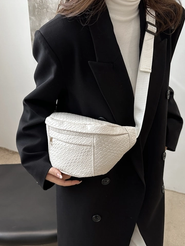 Trendy Woven PU Leather Chest Bag For Men Women Casual Minimalist Crossbody Waist Bag Sport Shoulder Fanny Pack Daily Travel