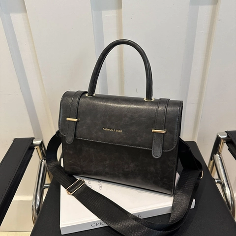 Borsa a Tracolla da Donna Vintage in Pelle PU Piccola Borsa a Spalla Quadrata Con Tracolla Larga e Fibbia Magnetica Moda Urbana