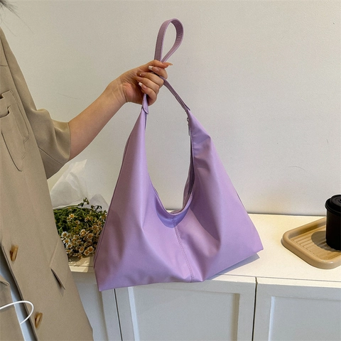 Bolso De Hombro Hobo De Cuero PU Gran Capacidad Simple Vintage Bolso Tote De Axila Para Mujeres Diario