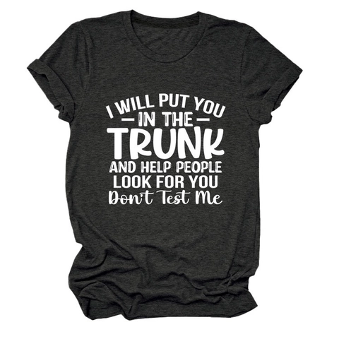 Dames Casual Katoenmix T-Shirt Grappige Slogan Print Ronde Hals Korte Mouw Top Daily Streetwear Mode Tee