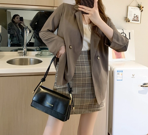 Underarm Bag French Chic PU Leather Small Square Crossbody Shoulder Bag With Knot Strap For Women