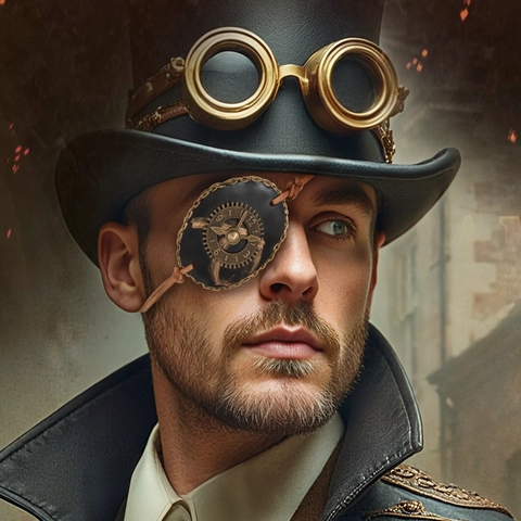 Steampunk Retro Augenklappe Und Gothic Spitze Zahnrad Halskette Für Halloween Cosplay Piraten Kostüm Zubehör Für Damen Herren