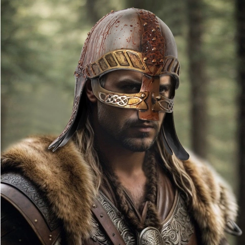 Middeleeuwse Viking Krijger Helm Retro Renaissance Bloedspatten Schuim Masker Kostuum Rekwisiet Halloween Cosplay Feest