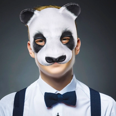 Maschera Da Panda 3D Realistica Copertura Viso Animale EVA Leggera Per Halloween Carnevale Pasqua Festa Cosplay Costumi