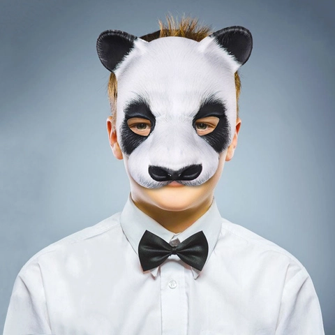 Maschera Da Panda 3D Realistica Copertura Viso Animale EVA Leggera Per Halloween Carnevale Pasqua Festa Cosplay Costumi