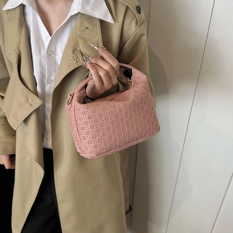 Damen Geflochtene PU Leder Schultertasche Chic Minimalistische Umhängetasche Elegante Handtasche Vielseitige Street Style Tasche
