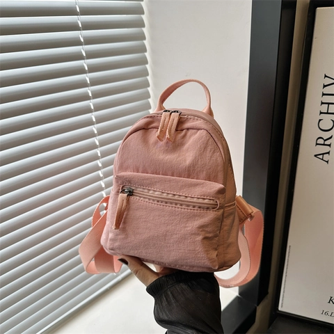 Mini Zaino Donna Nylon Leggero Piccolo Zainetto Moda Stile Coreano Casual Viaggio Borsa Scuola Per Ragazze
