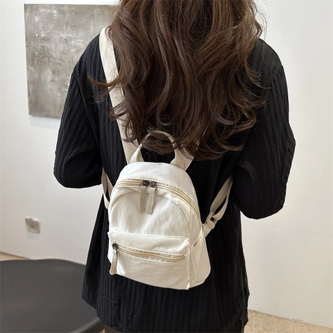 Mini Zaino Donna Nylon Leggero Piccolo Zainetto Moda Stile Coreano Casual Viaggio Borsa Scuola Per Ragazze