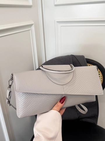 Sac à Épaule Femme Motif Crocodile en Cuir PU Sac à Main Rabat Asymétrique Avec Poignée Métallique Sac Bandoulière Pochette